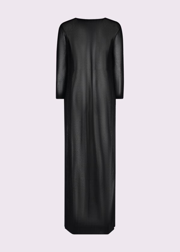 Black knit lurex cardigan