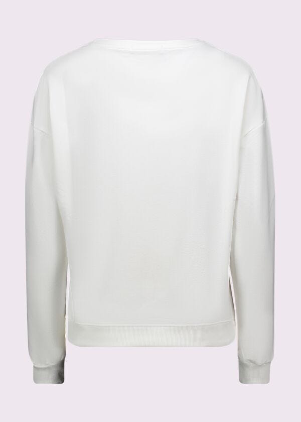 White cotton sweatshirt with logo