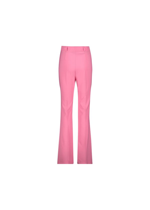 Stretch trousers with pleat
