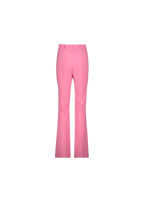 Stretch trousers with pleat