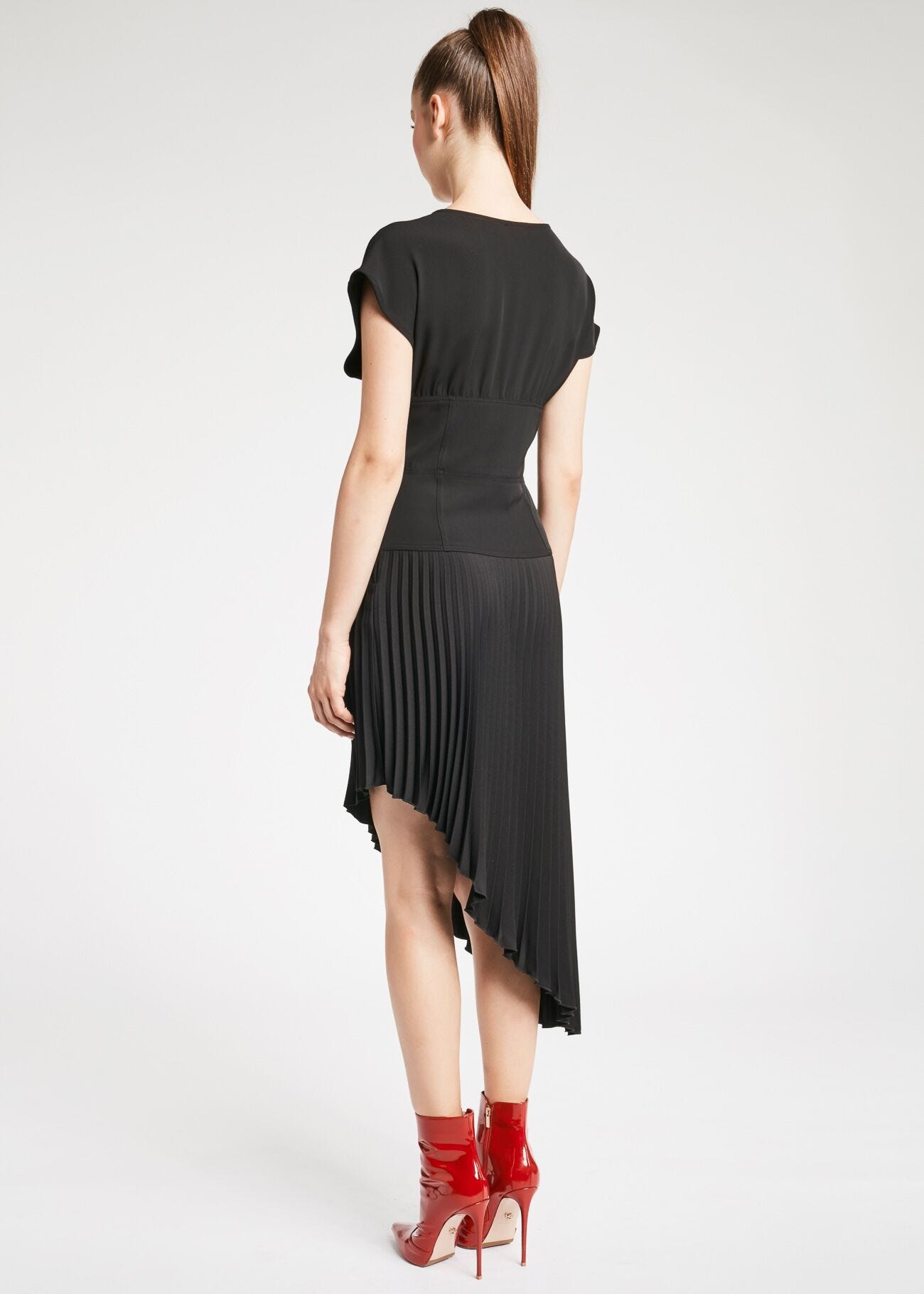 Dress with pleated skirt