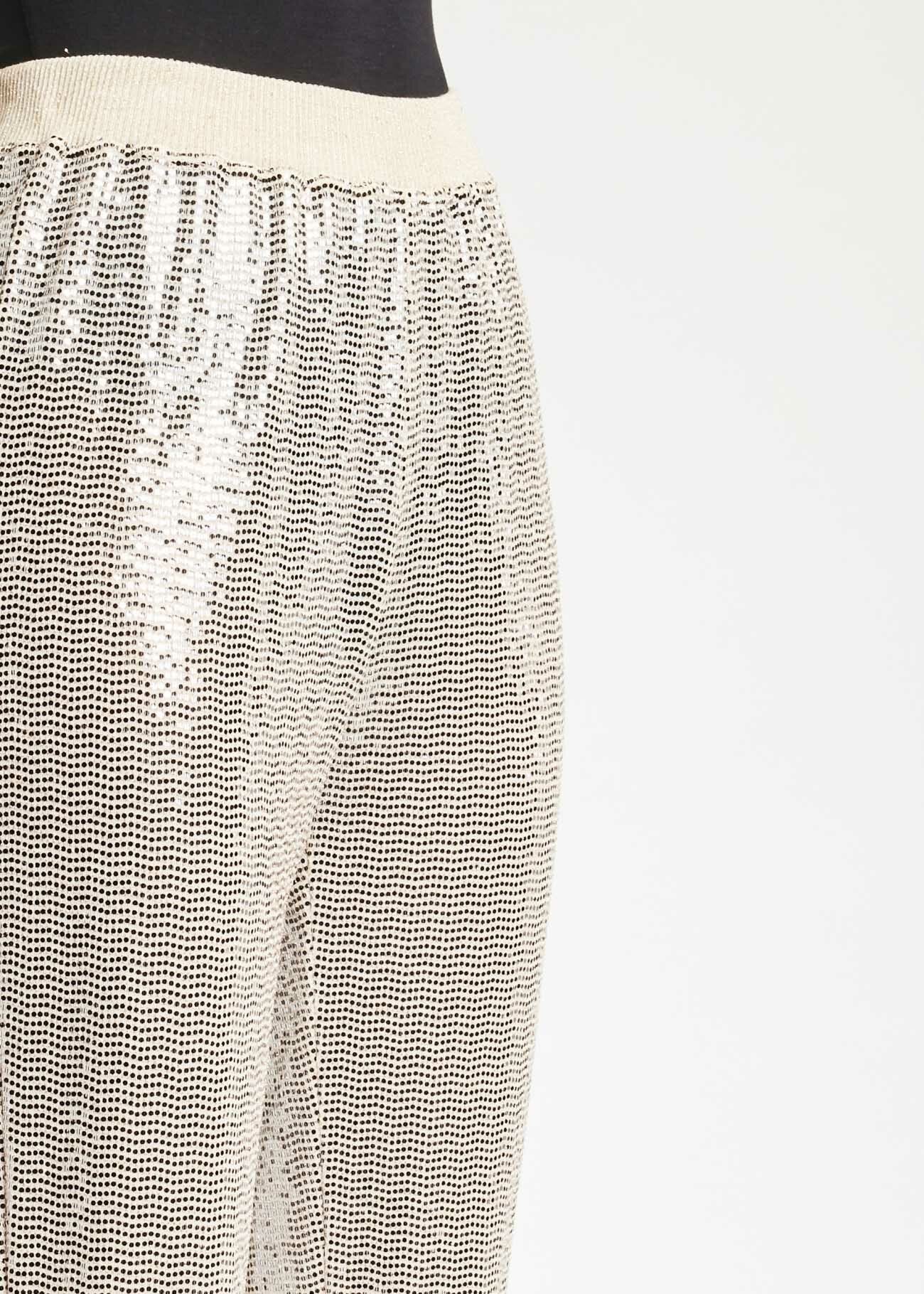 Fully-sequinned jogging pants