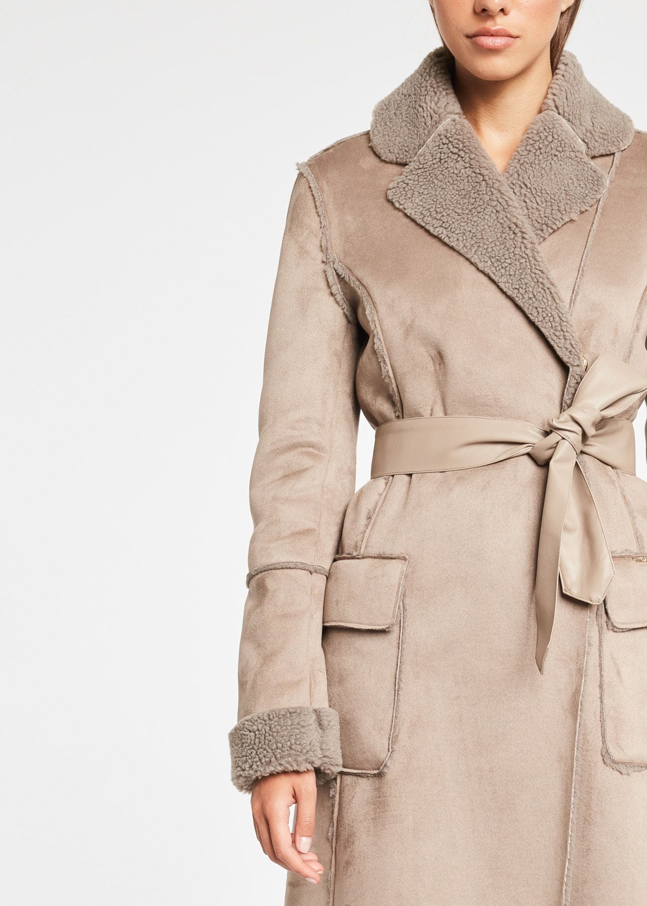 Sheepskin-effect coat