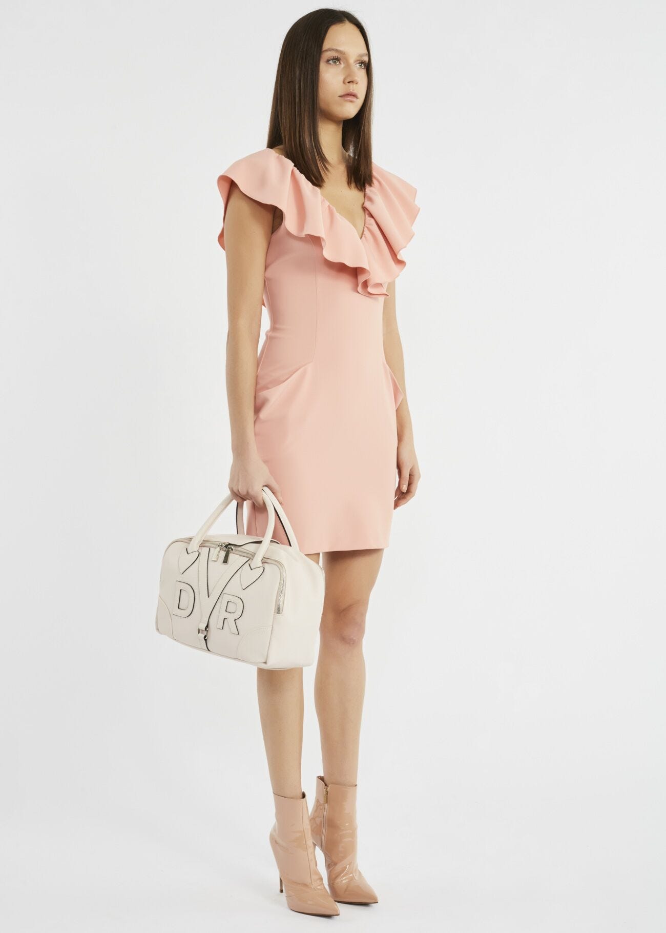 Sheath dress with a flounce