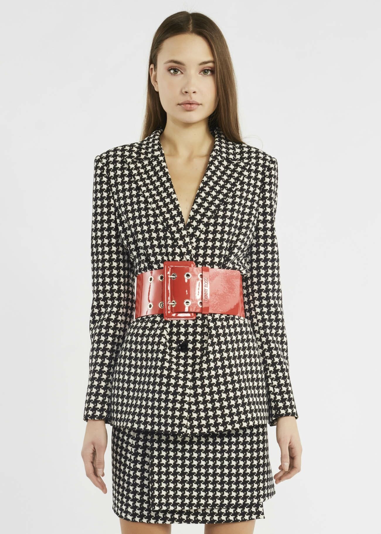 Houndstooth pattern jacket