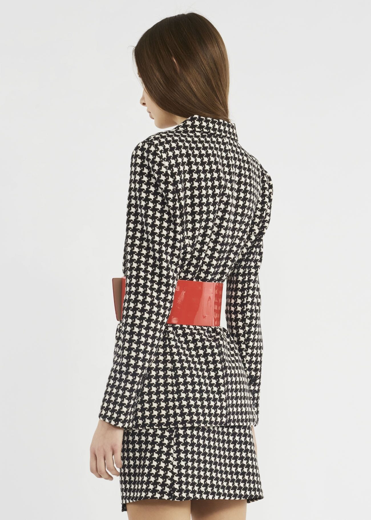 Houndstooth pattern jacket