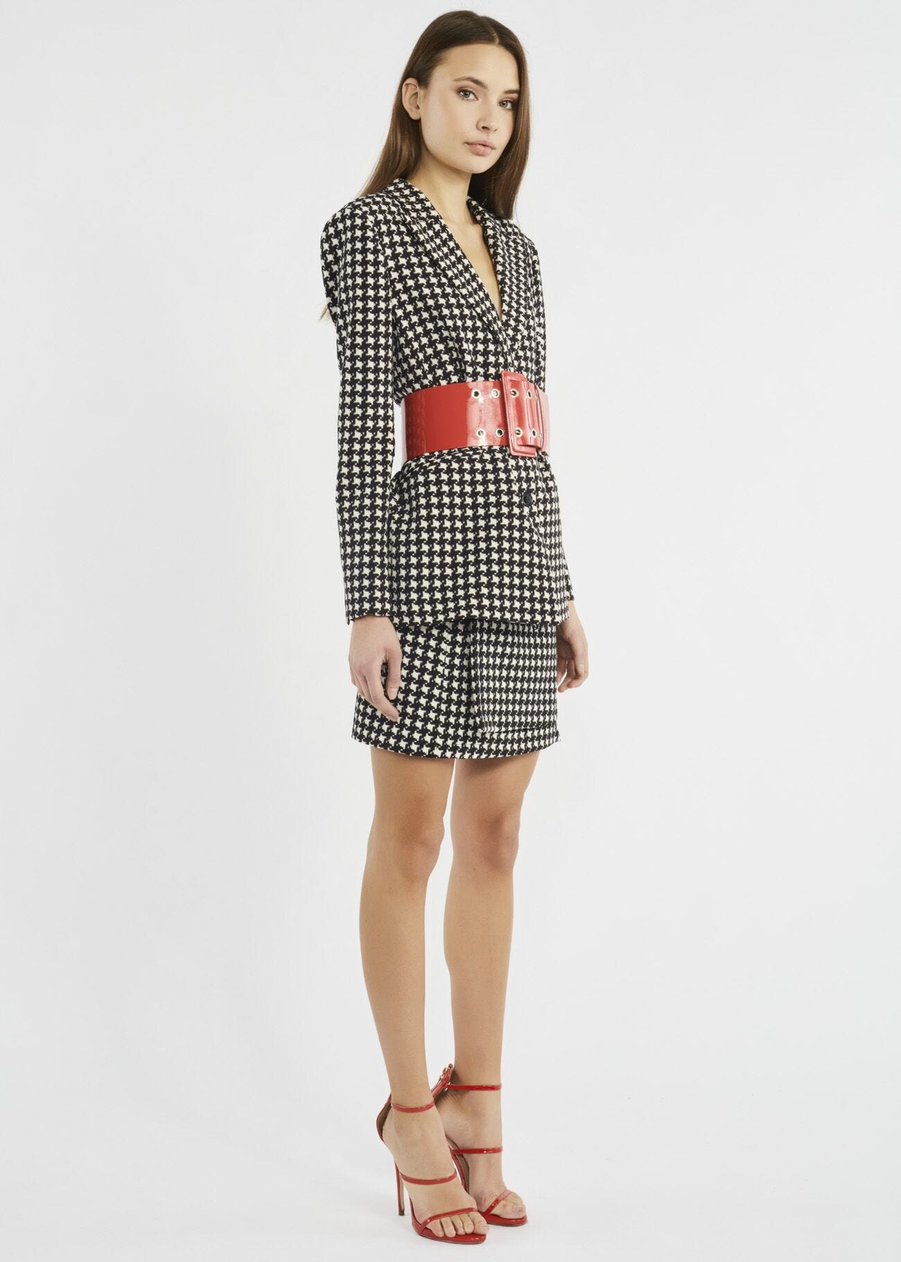 Houndstooth pattern jacket