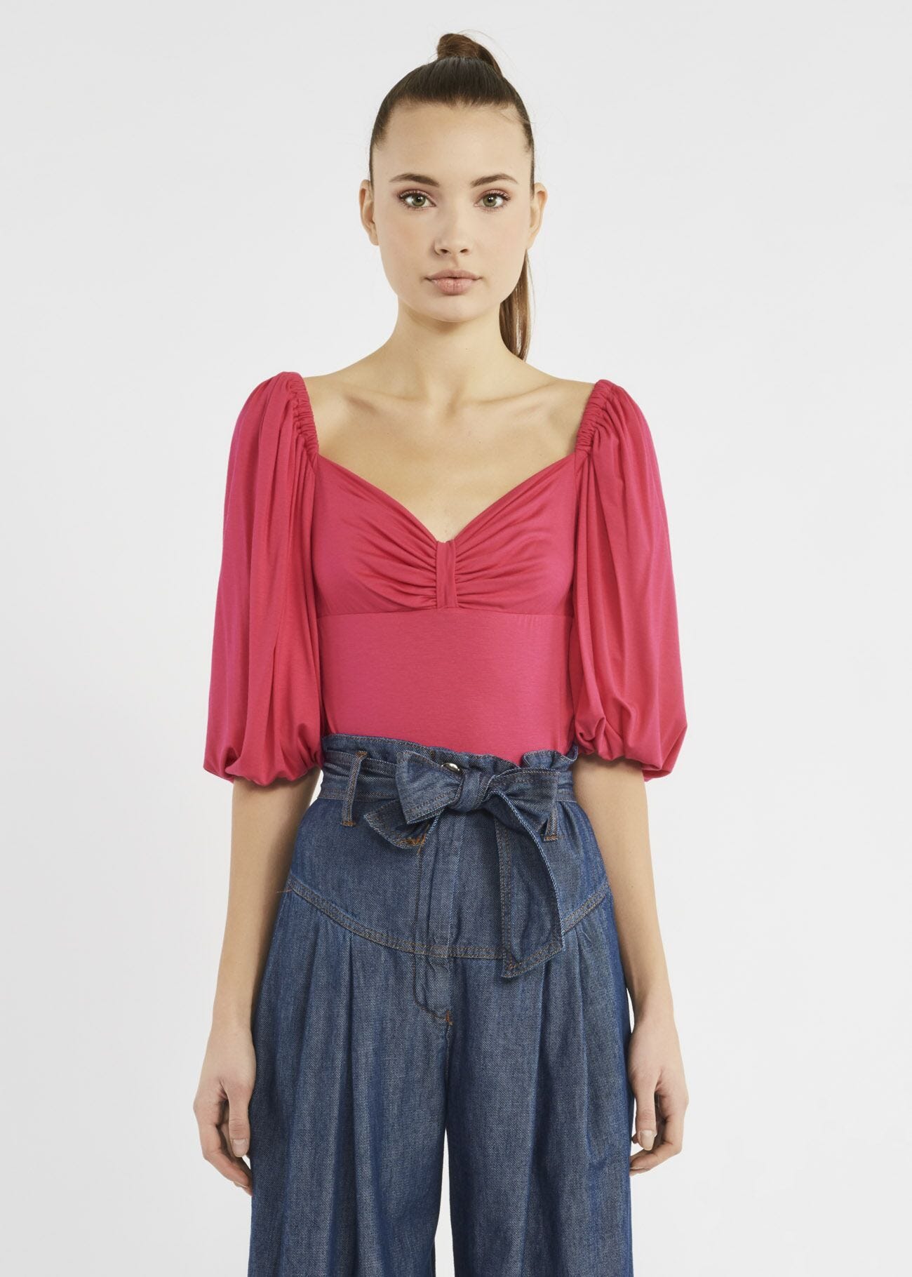 Top with sweetheart neckline