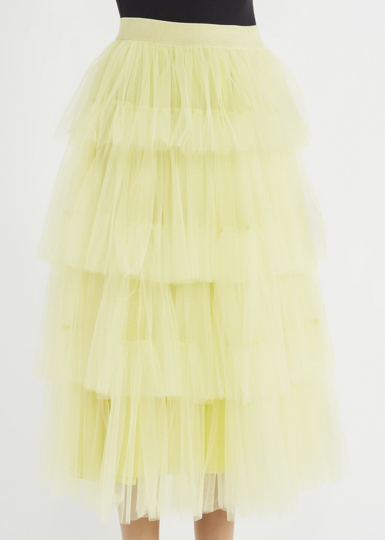 Tulle skirt with flounces