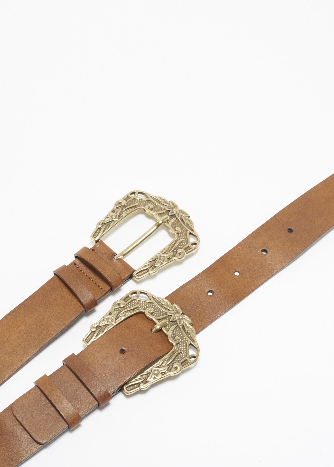 Belt with double buckle