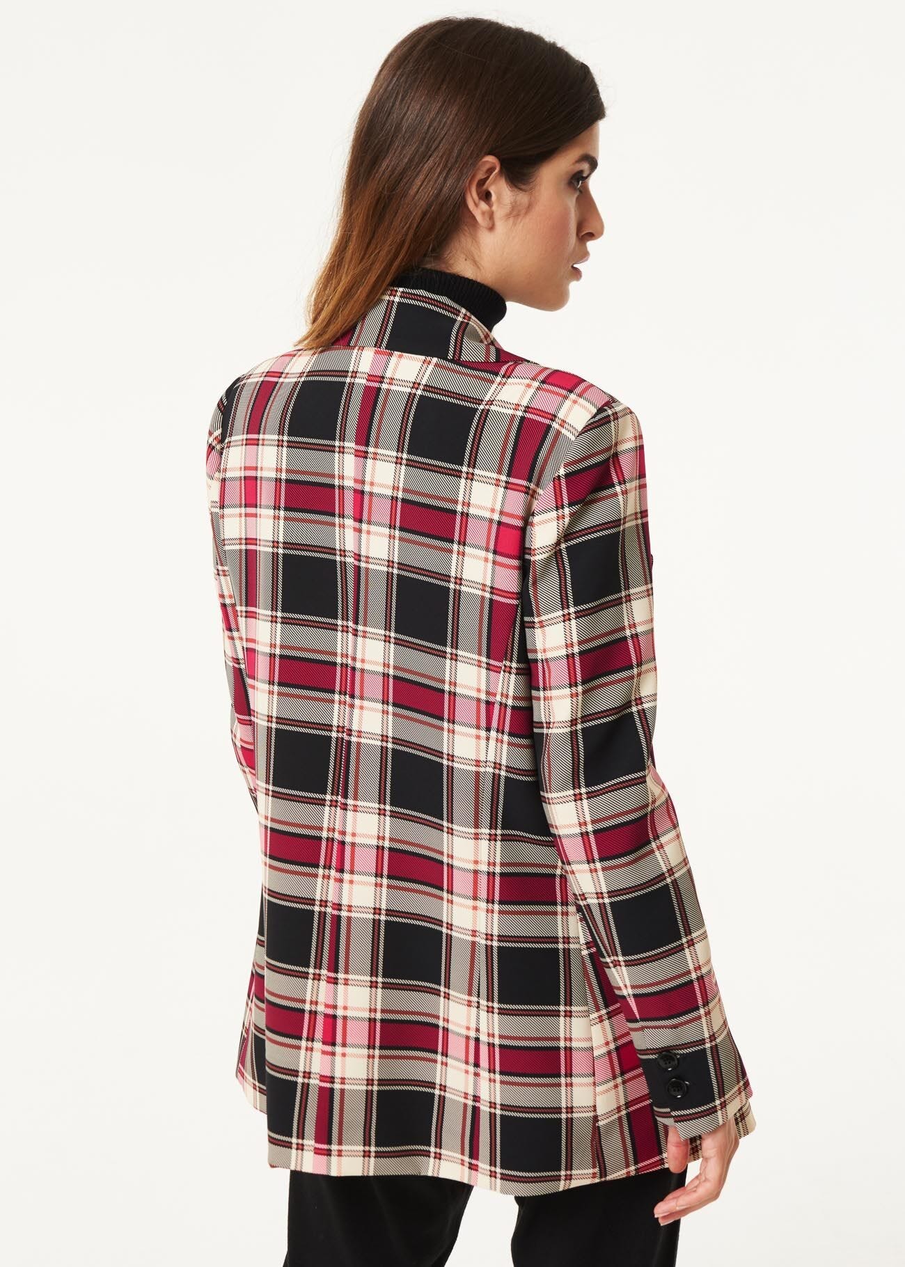 Blazer con motivo tartan