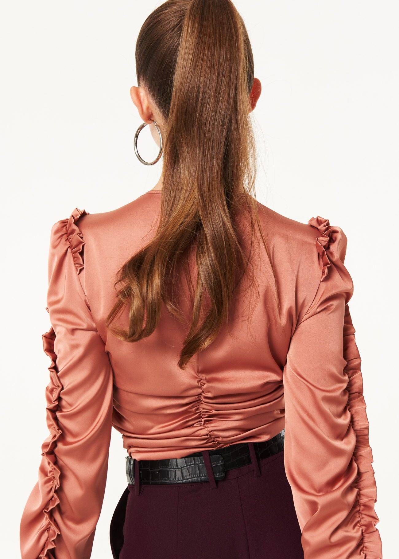 Blouse with ruffles