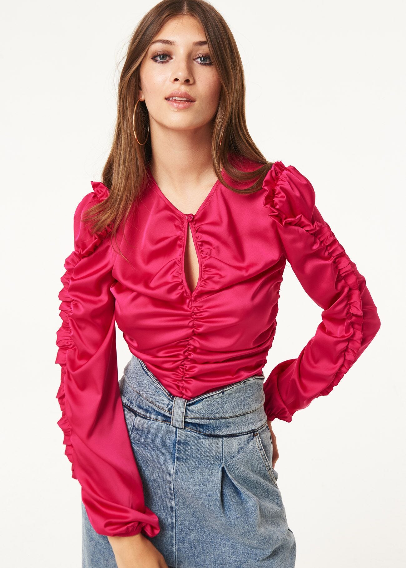 Blusa con rouche