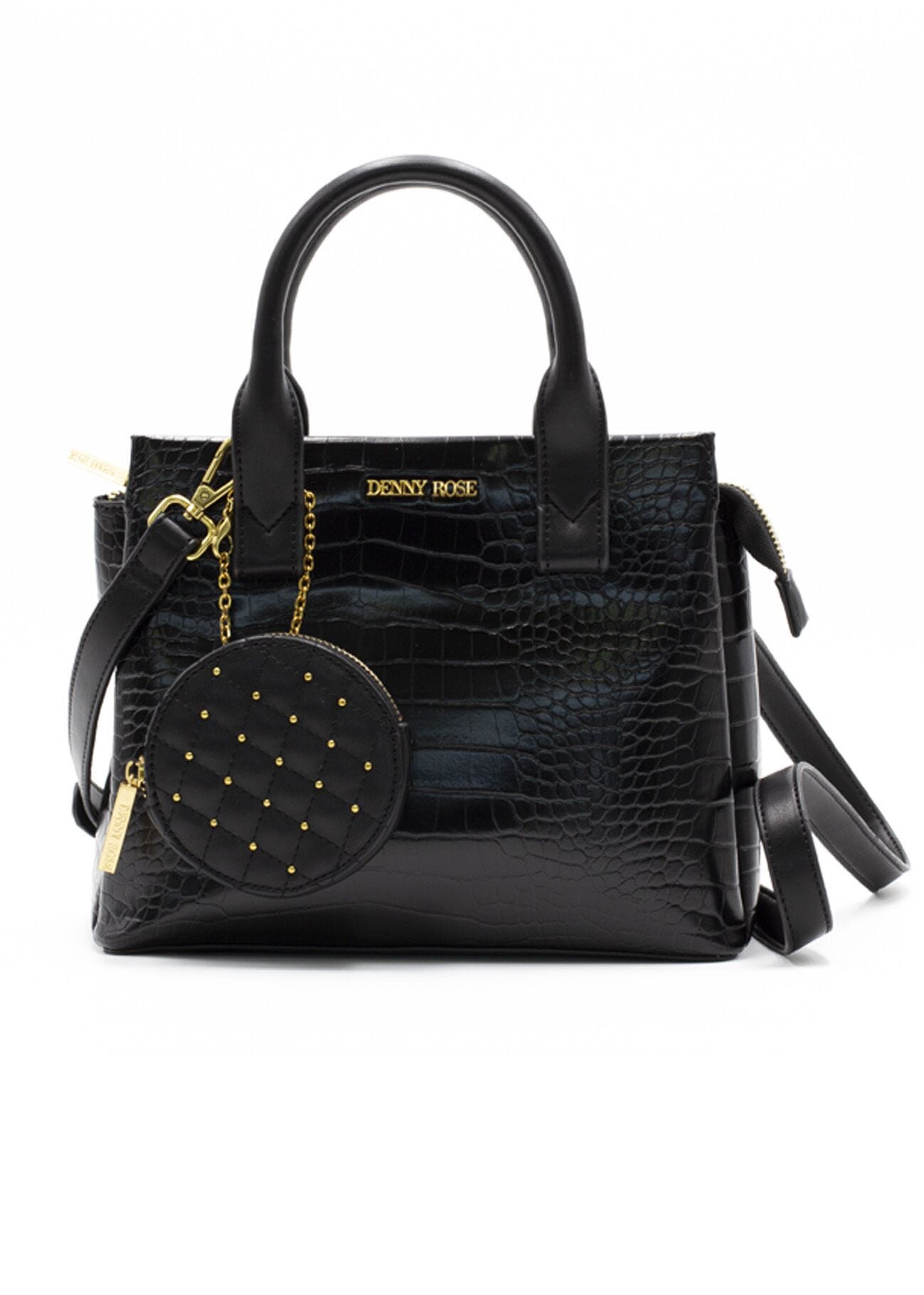 Croc-print bag