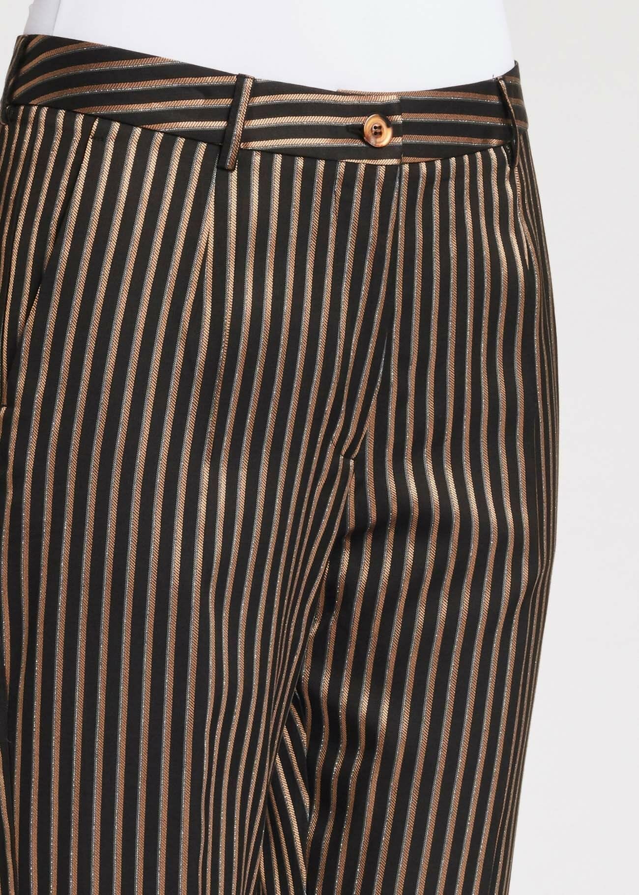 Striped slim-fit trousers