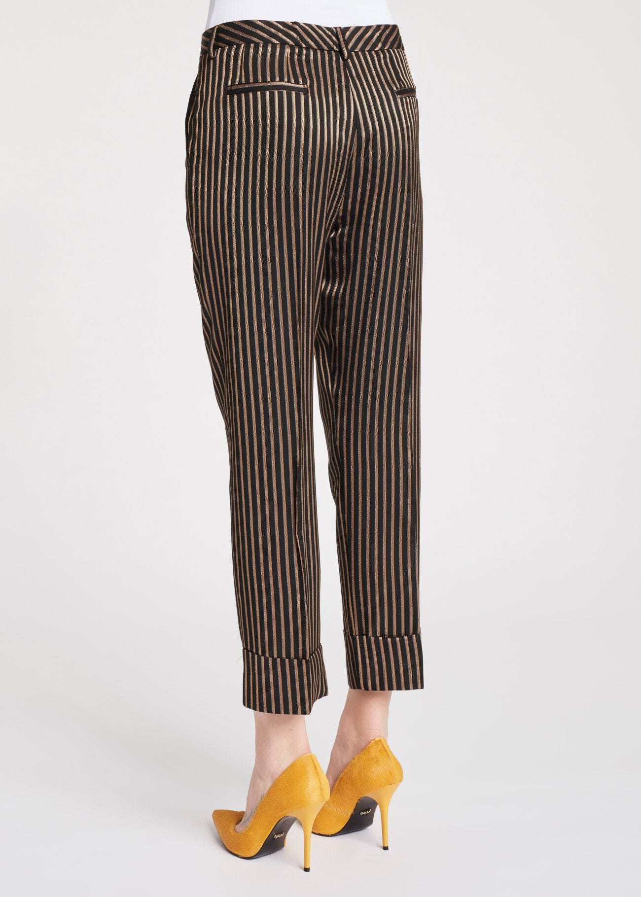 Striped slim-fit trousers