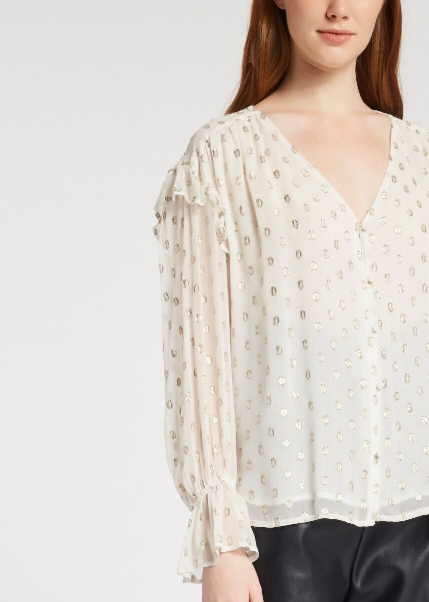 V-neck blouse