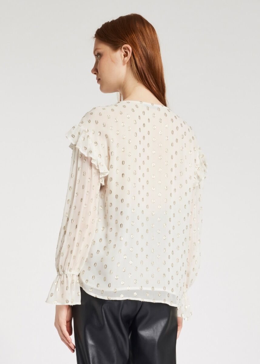 V-neck blouse