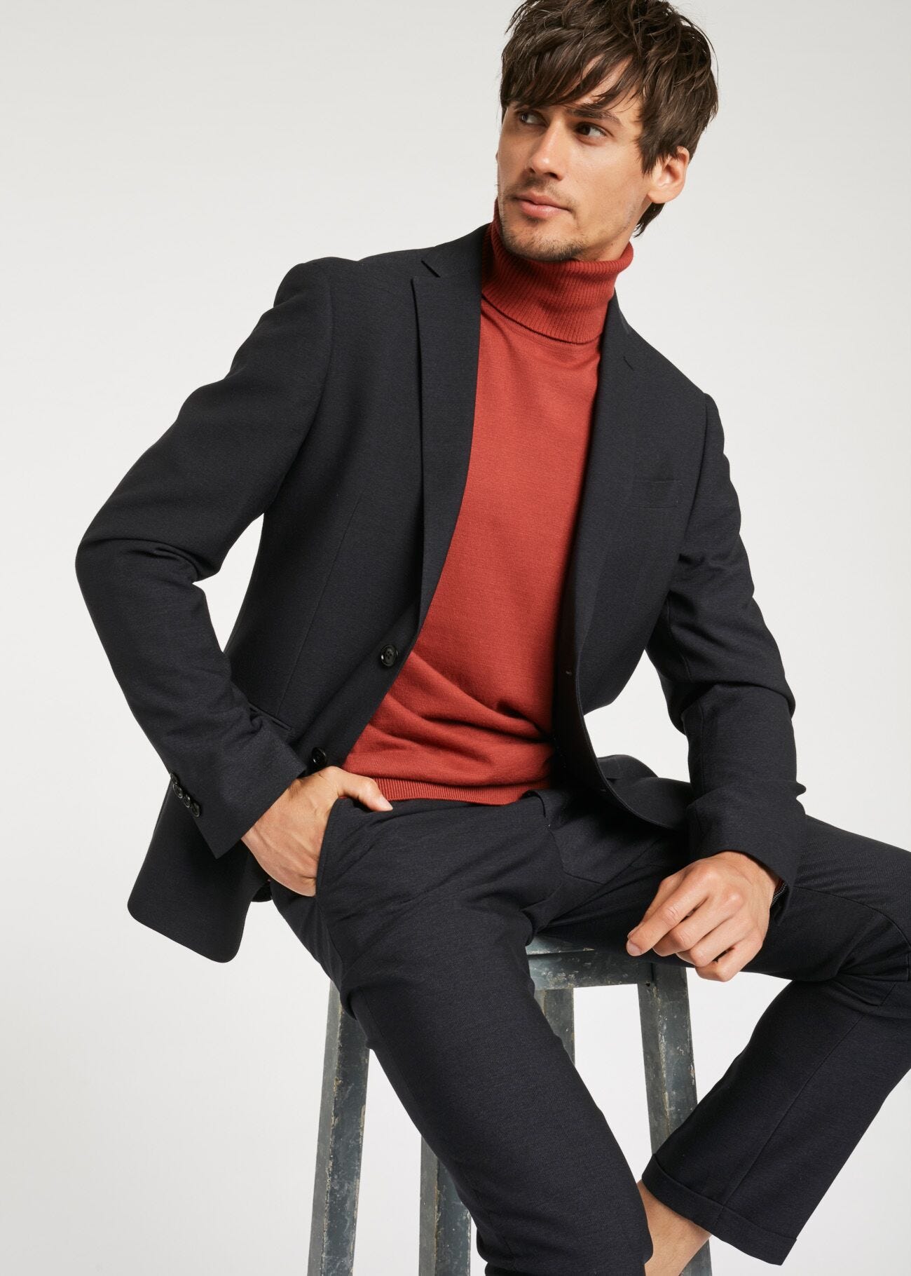 Stretch viscose suit