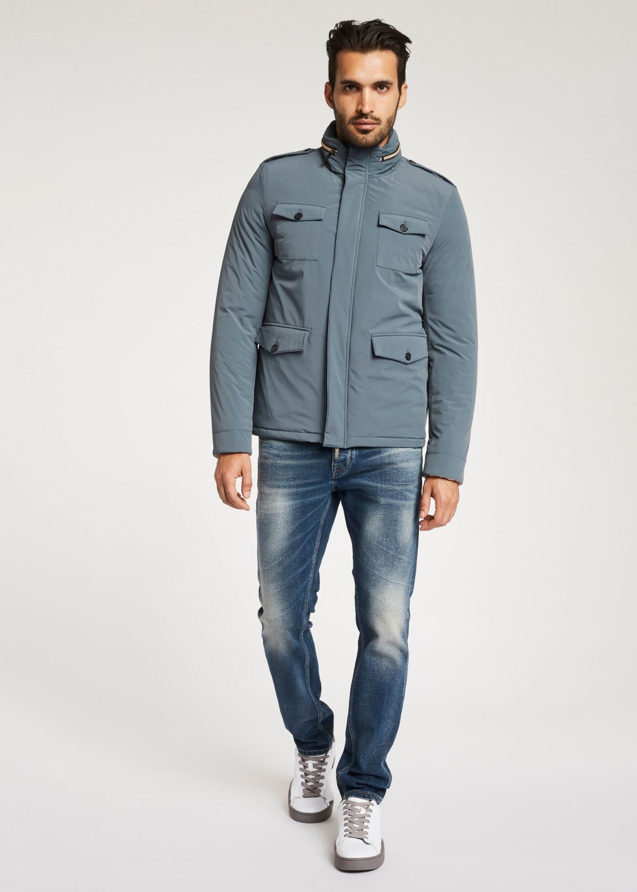 Technical fabric safari jacket