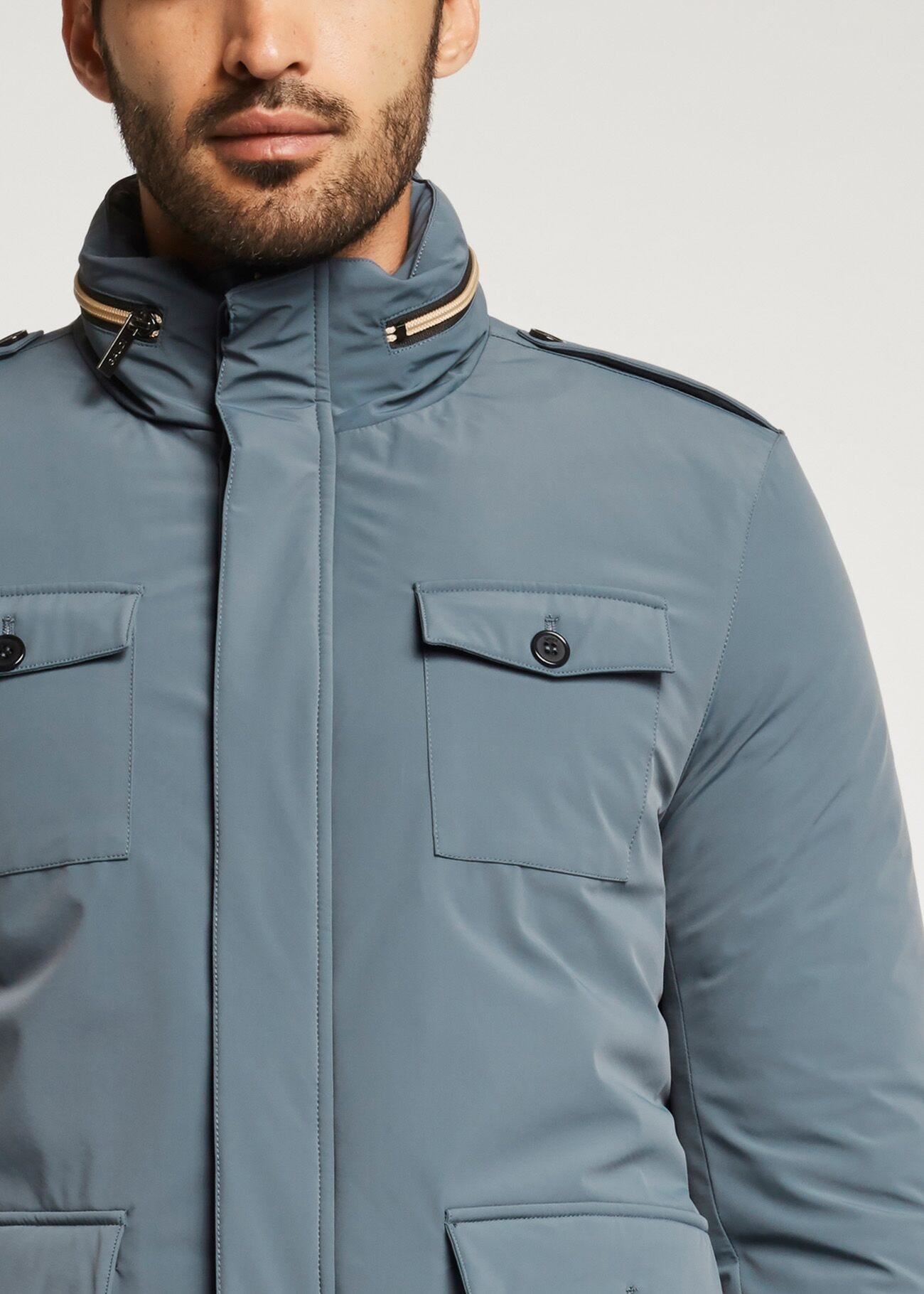 Technical fabric safari jacket