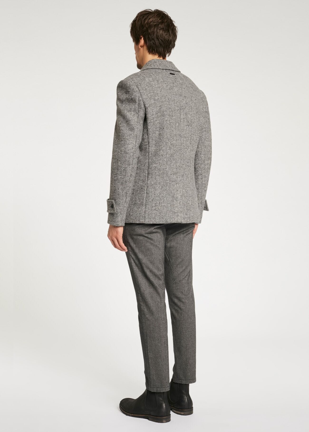 Pinstripe pea coat