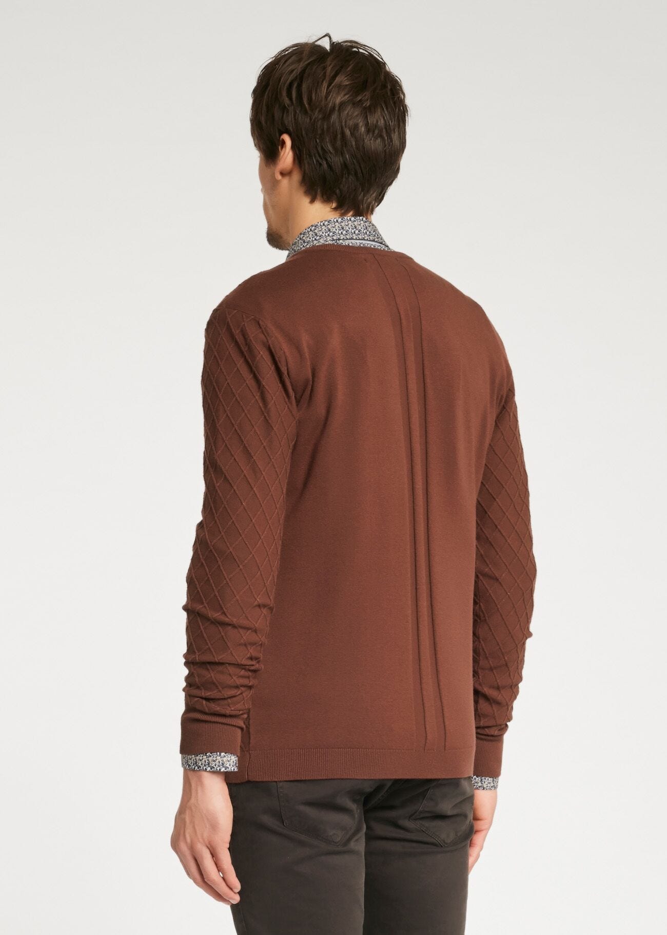 Jumper with argyle knit