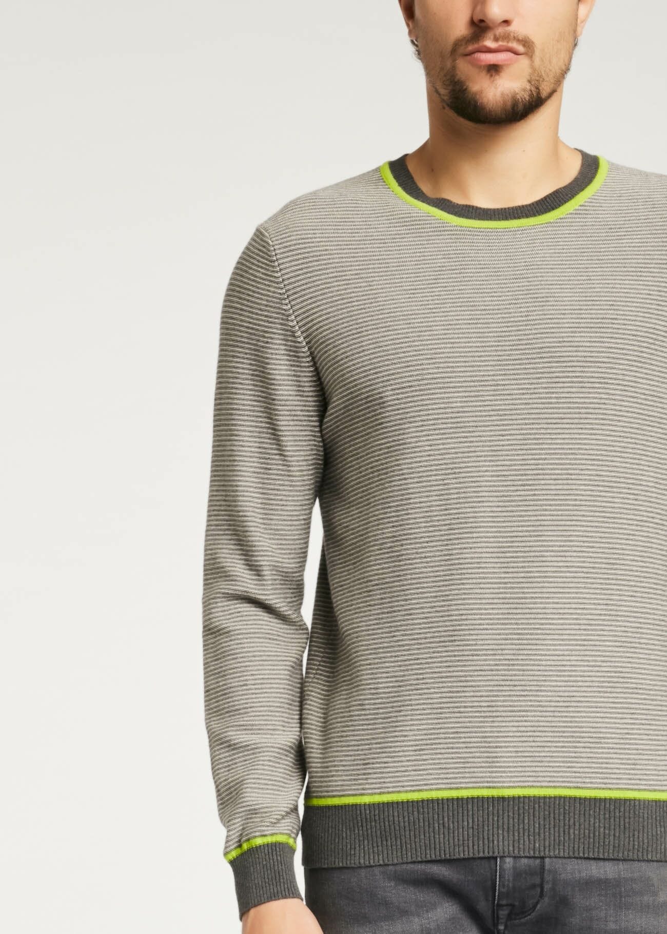 Jumper with fluorescent intarsia