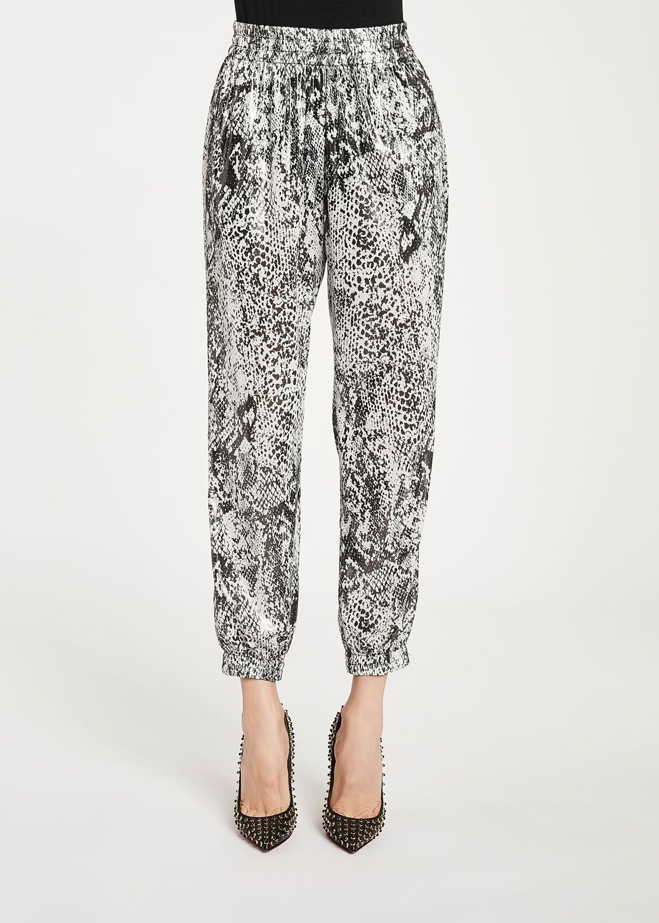 Animal-print trousers