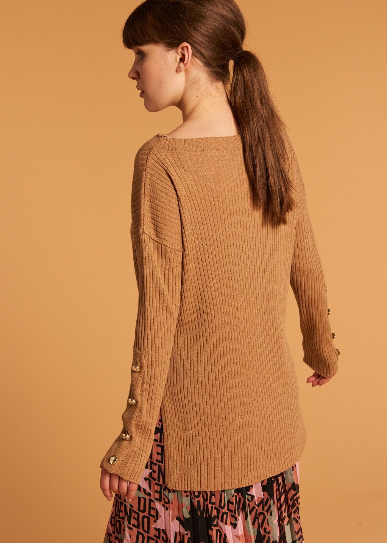 Long Sleeve Knit Brown