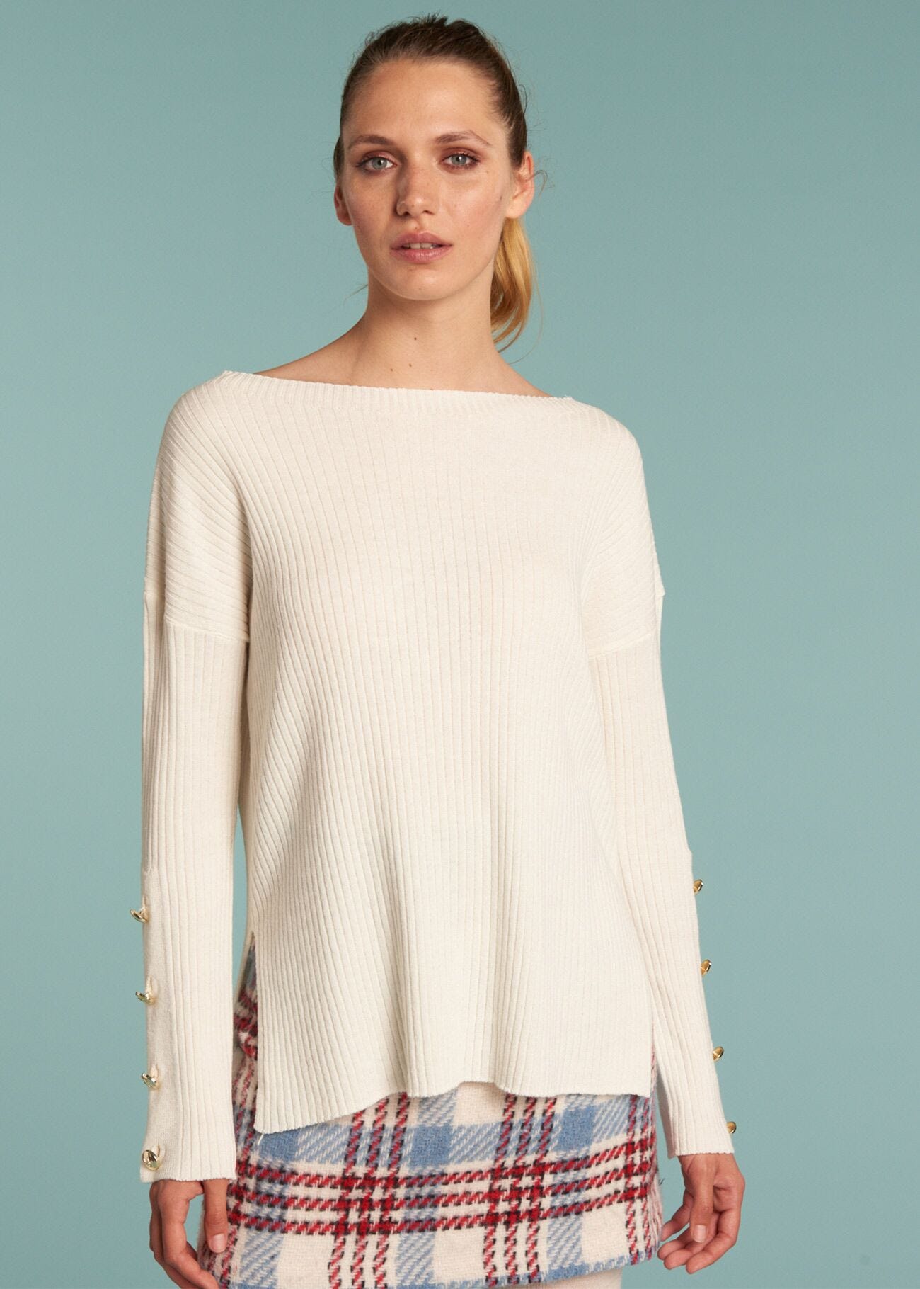 Long Sleeve Knit White