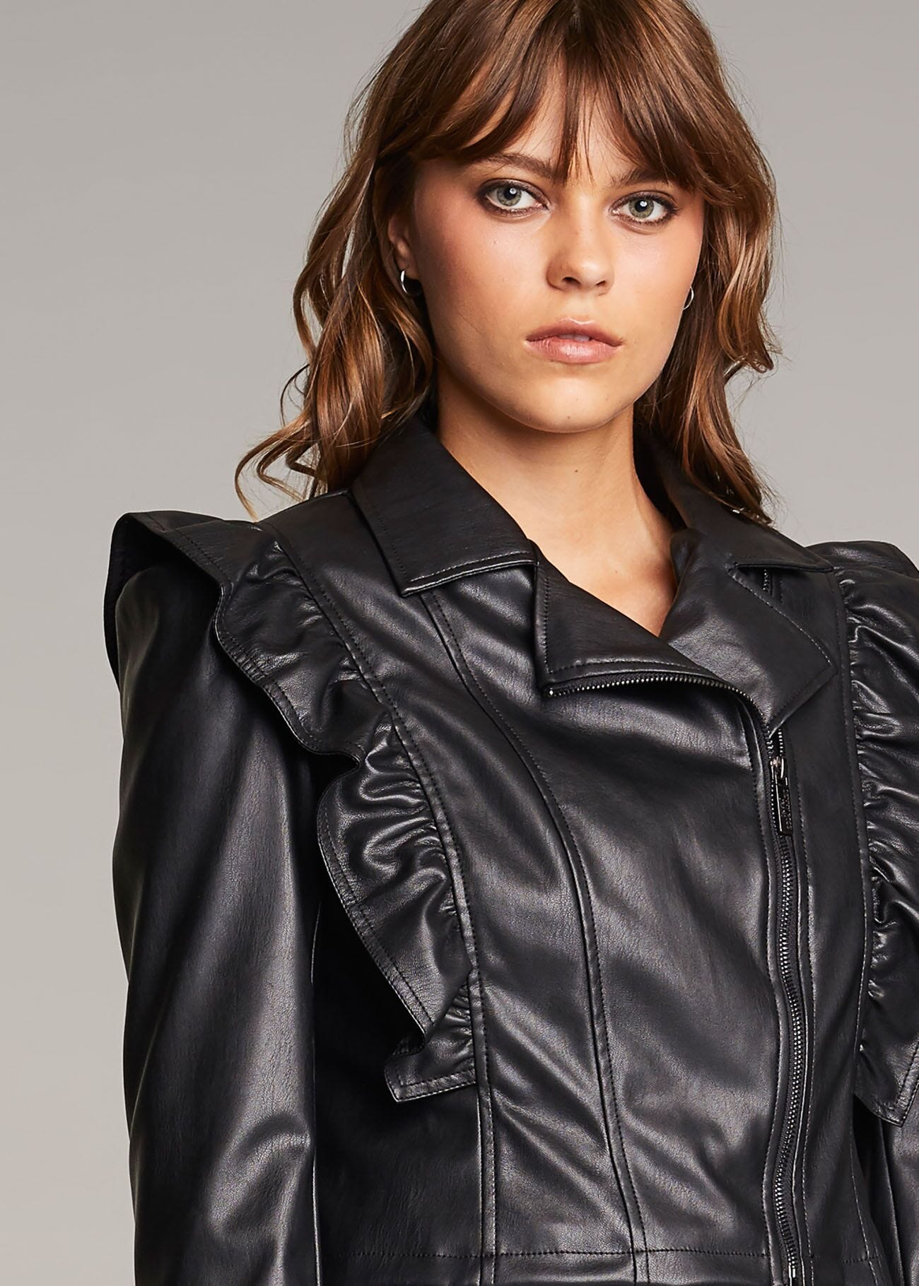 Jacket with ruffles