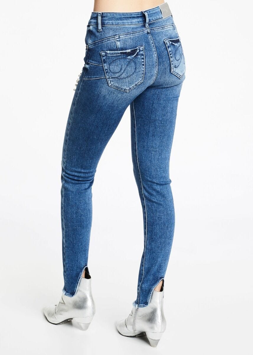 Jeans con perle