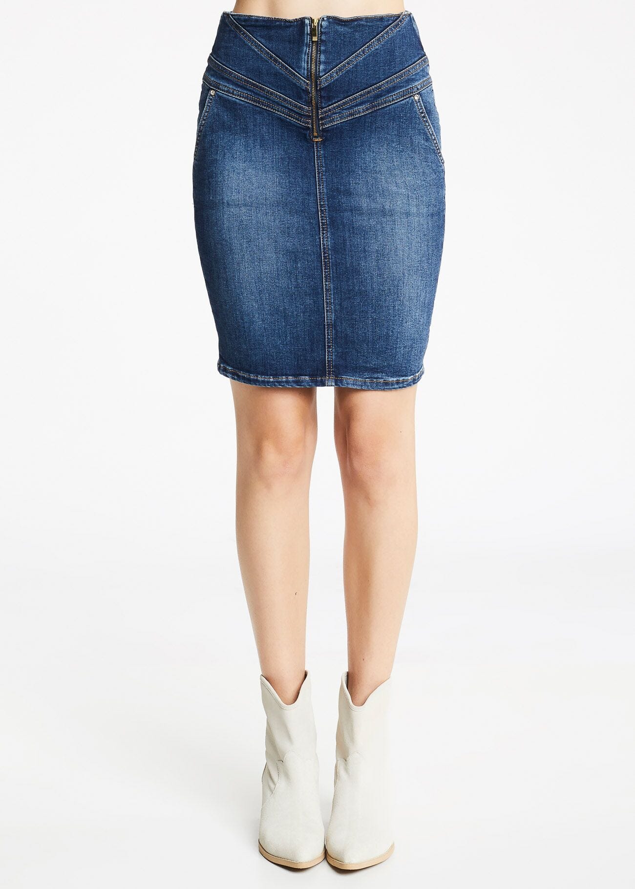 High Waist Denim Skirt Women Autumn ALine Tight and Thin Bag Hip Skirt  Pencil Short Skirt Female Blue XS  Amazonca Clothing Shoes  Accessories