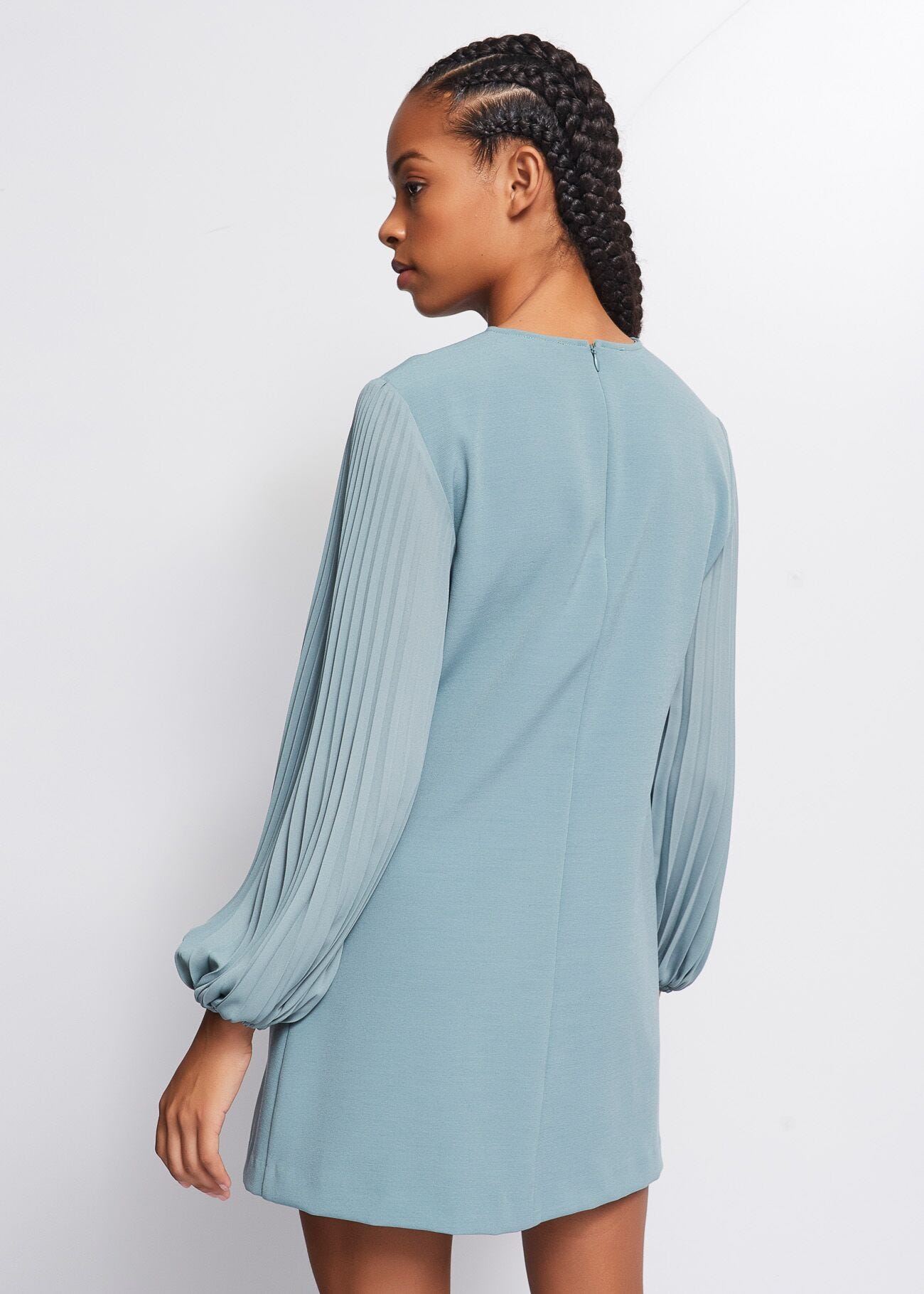 Two way stretch crew-neck dress