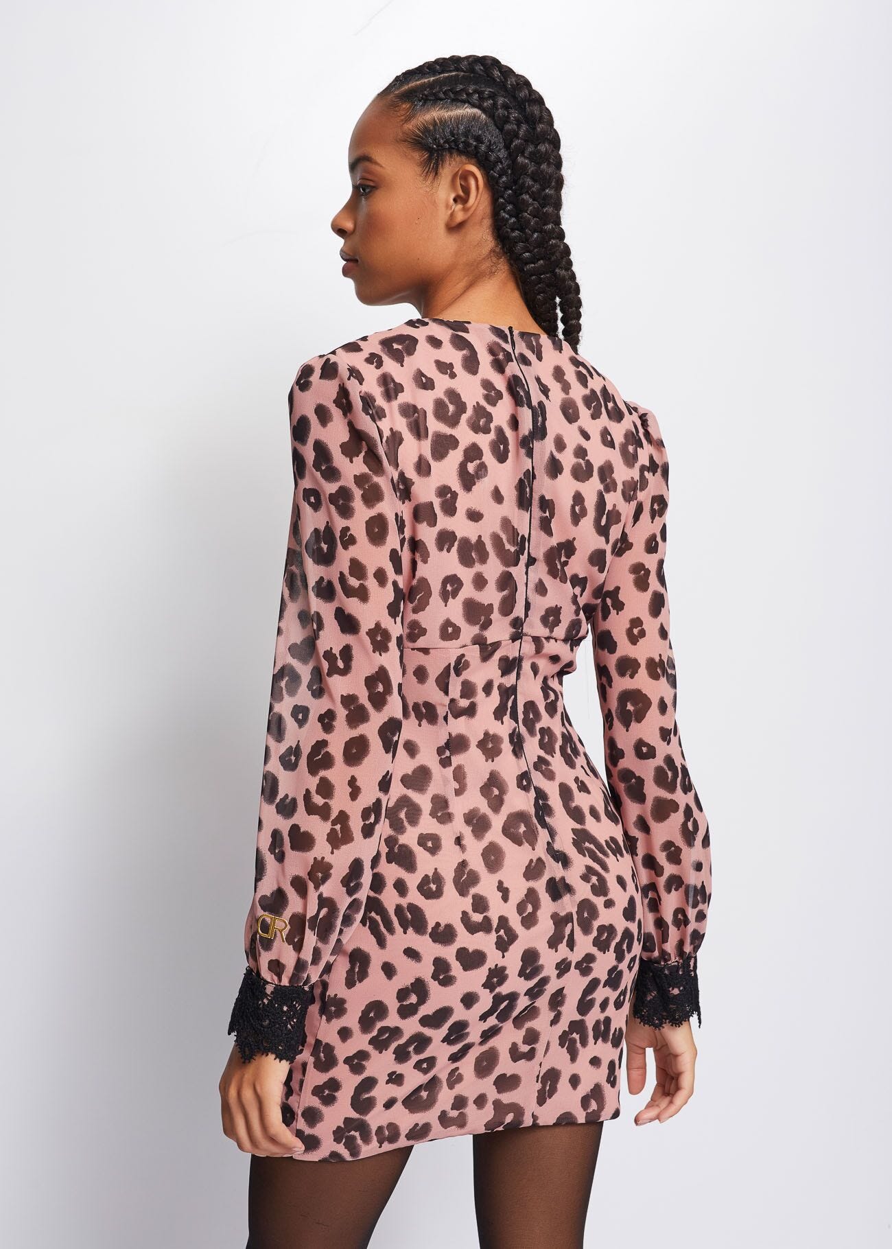 Abito animalier in georgette