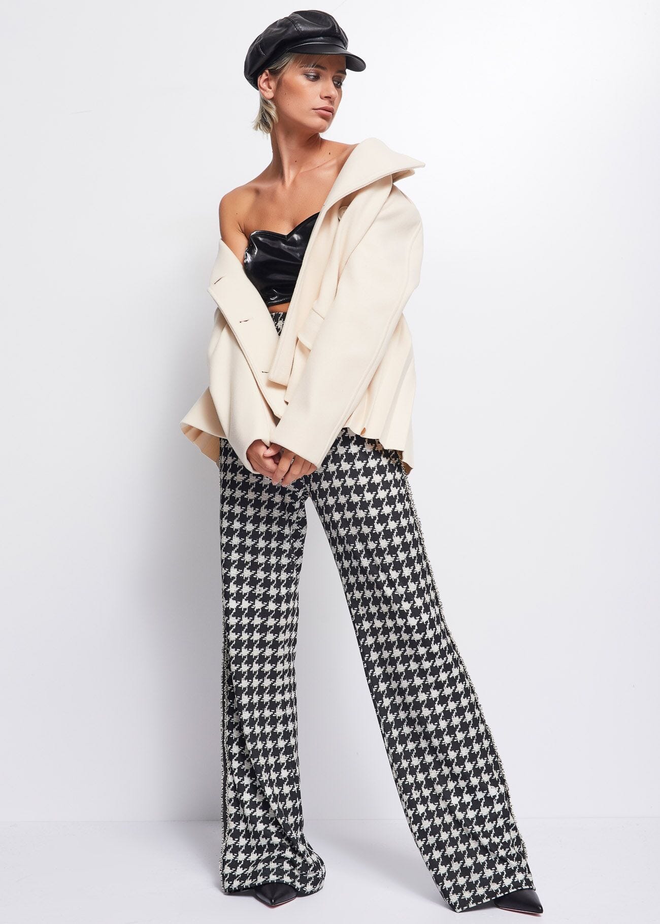 Houndstooth trousers