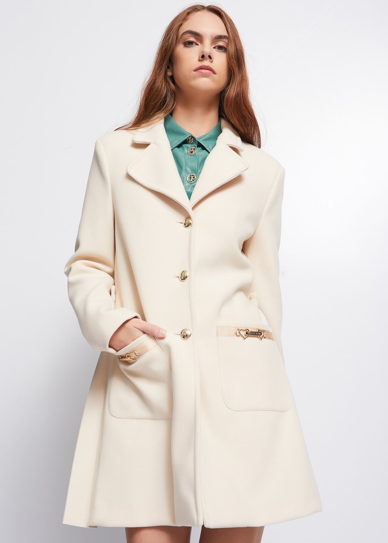 Cappotto con motivo pliss Dennyrose Store Ufficiale