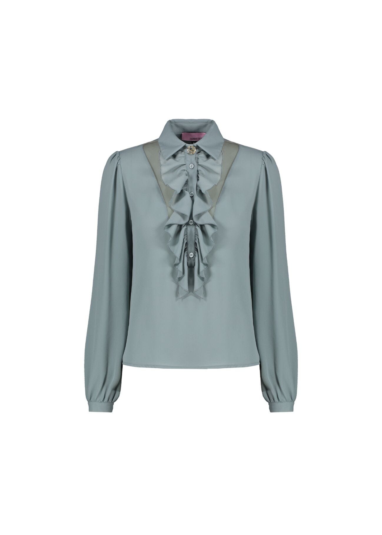 Camicia in georgette e tulle