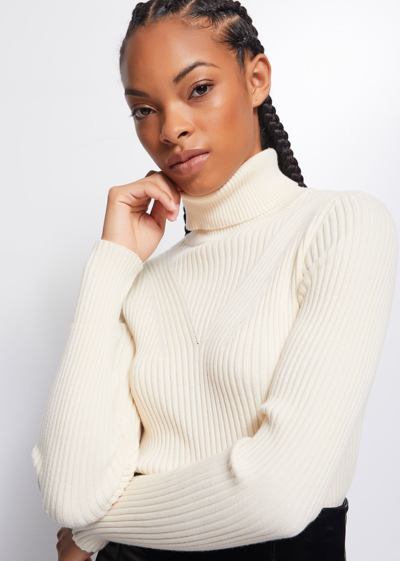 Polo neck jumper