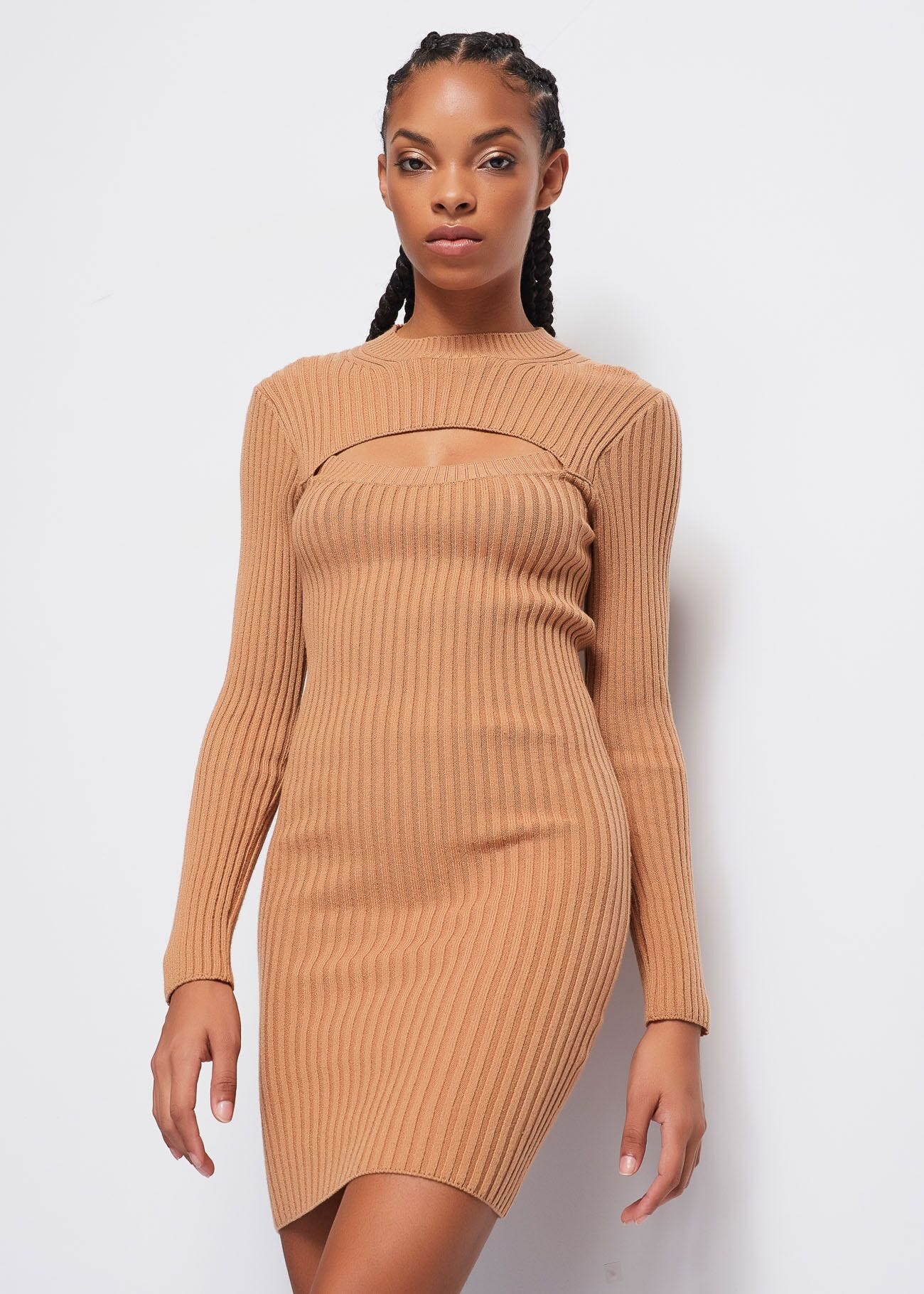 Ribbed knit dress