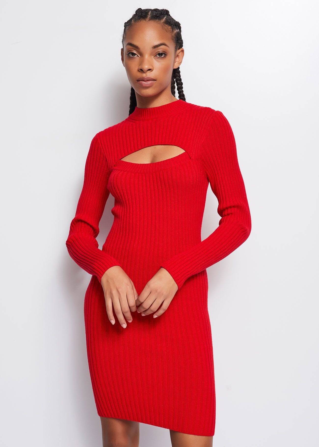 Ribbed knit dress