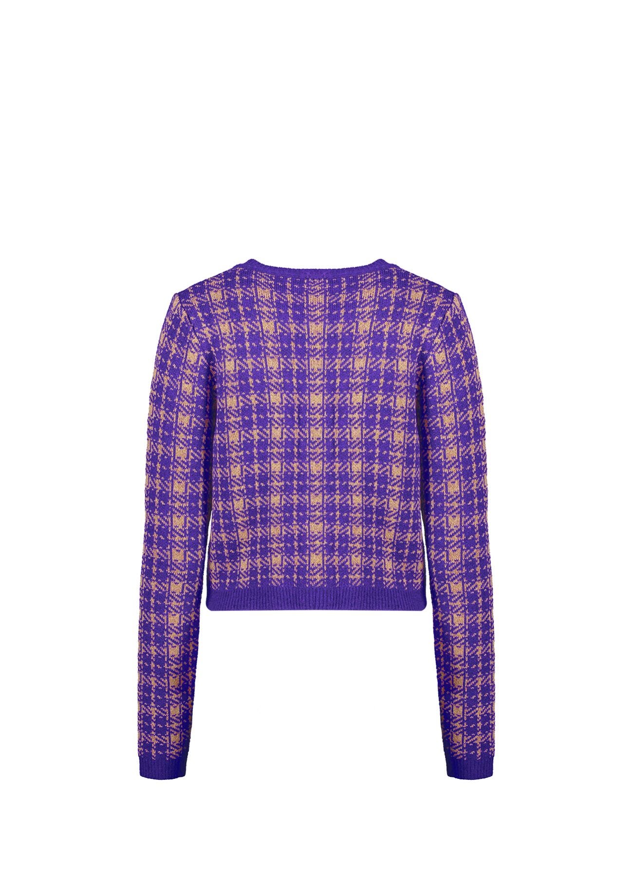 Checked cardigan