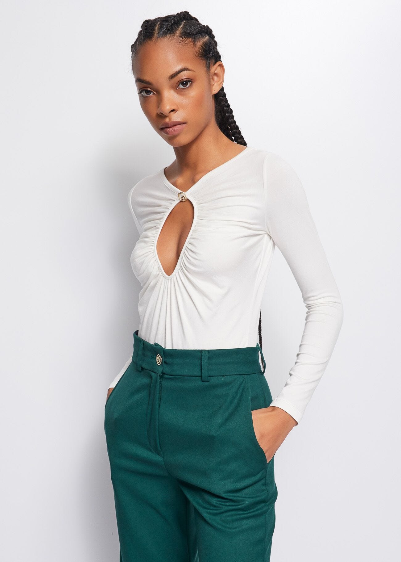 Stretch jersey bodysuit