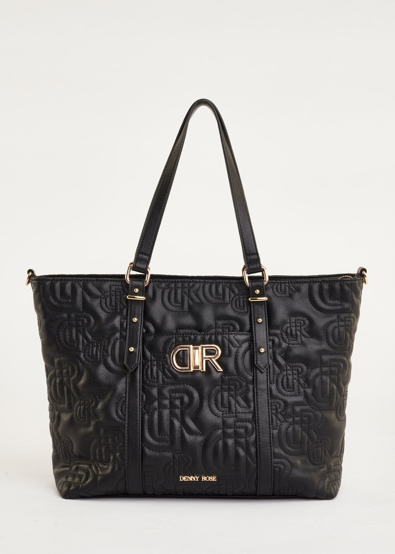 Shopper in quilted faux leather