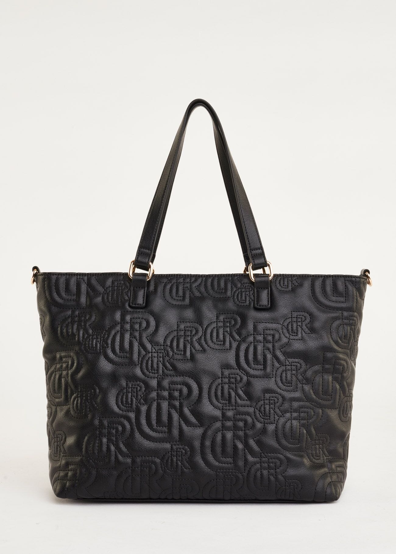 Shopper in quilted faux leather