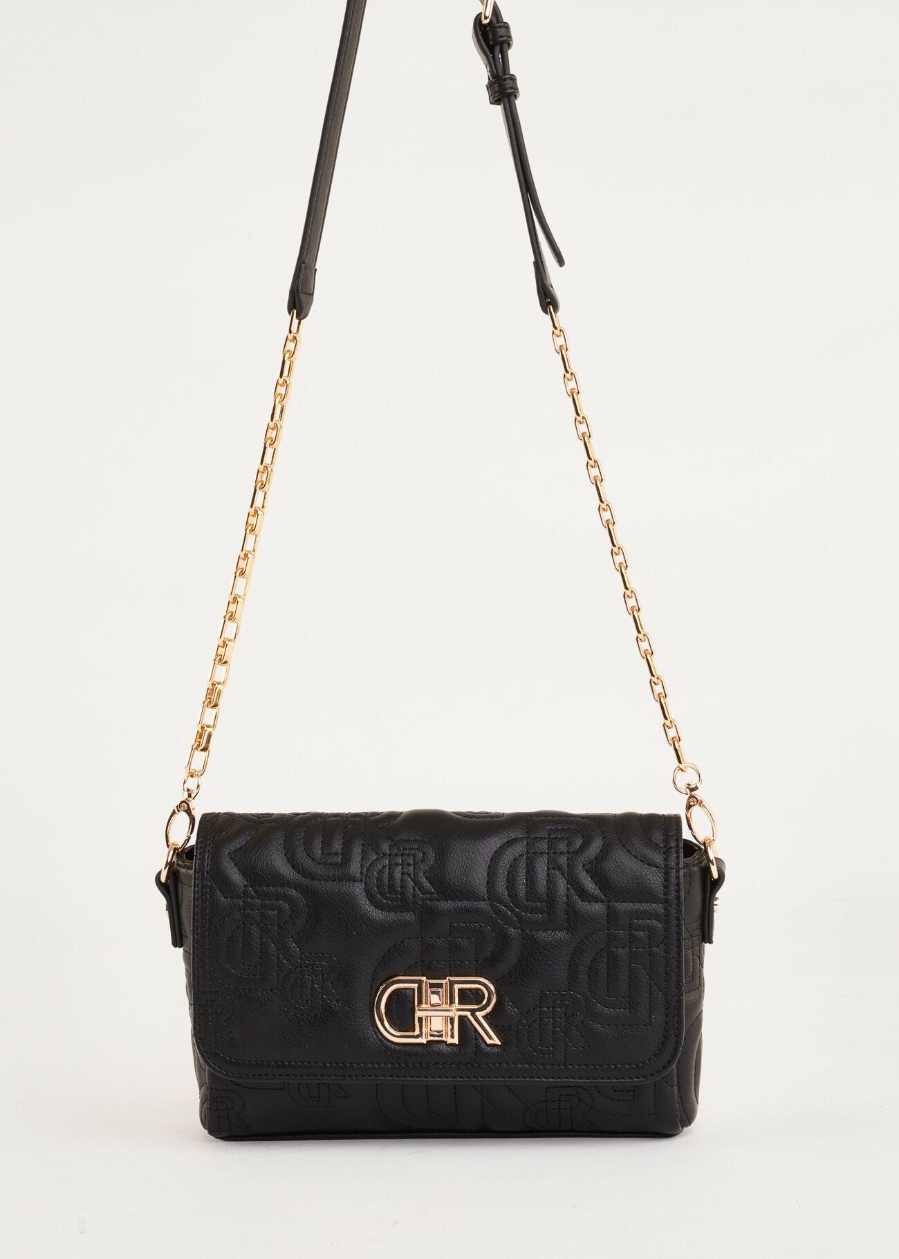 Crossbody bag in quilted faux leather