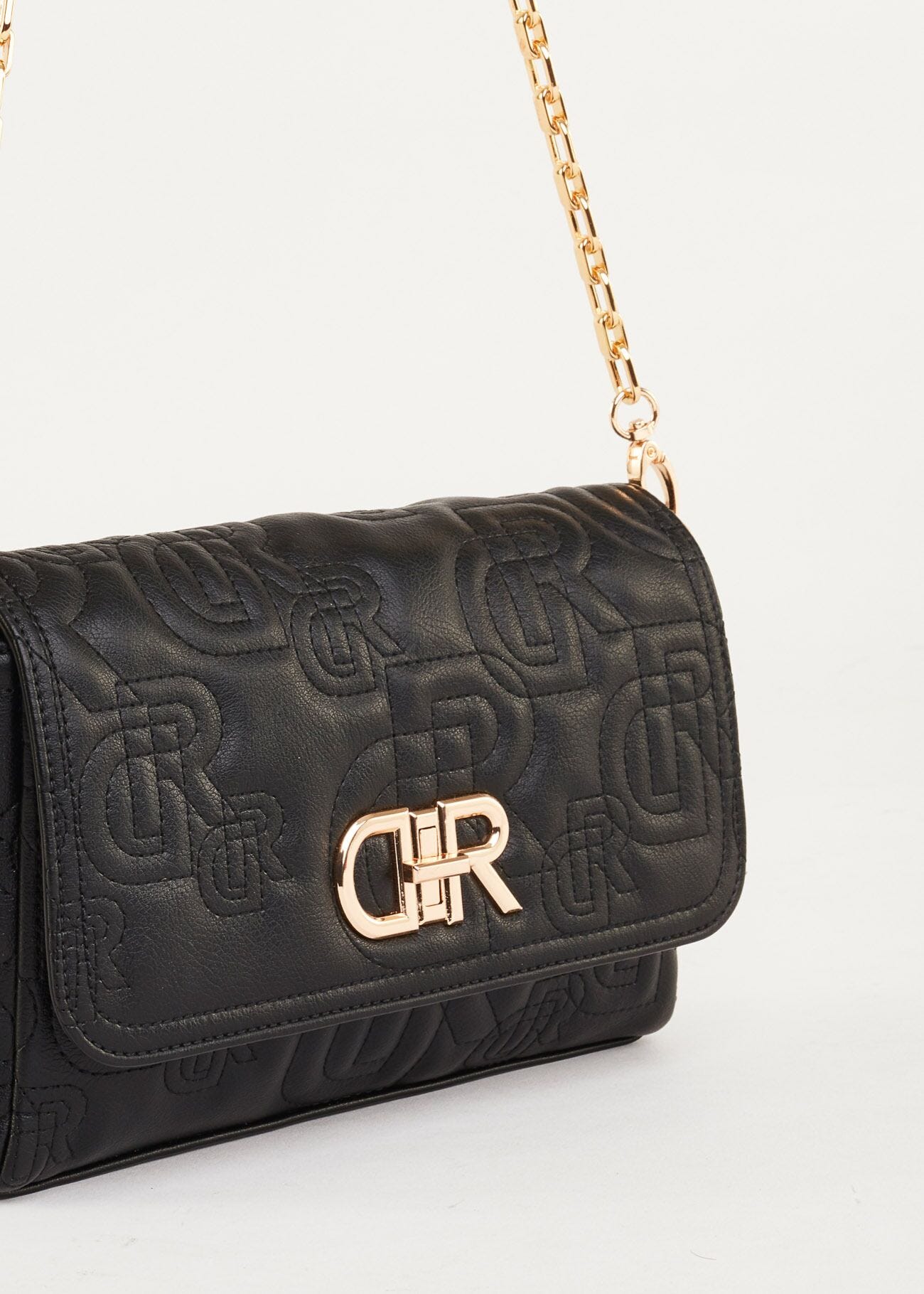 Crossbody bag in quilted faux leather