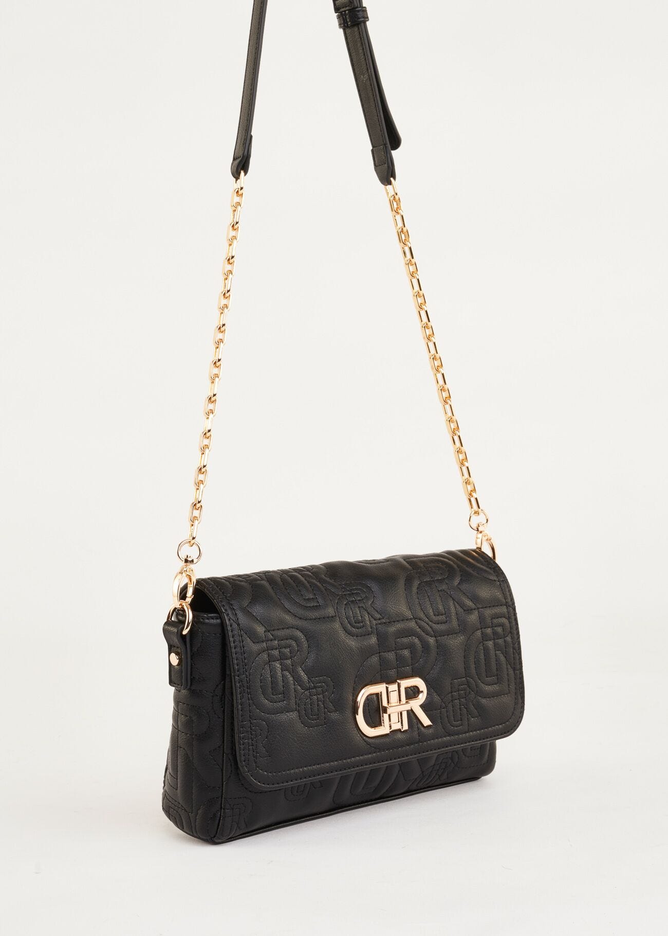 Crossbody bag in quilted faux leather