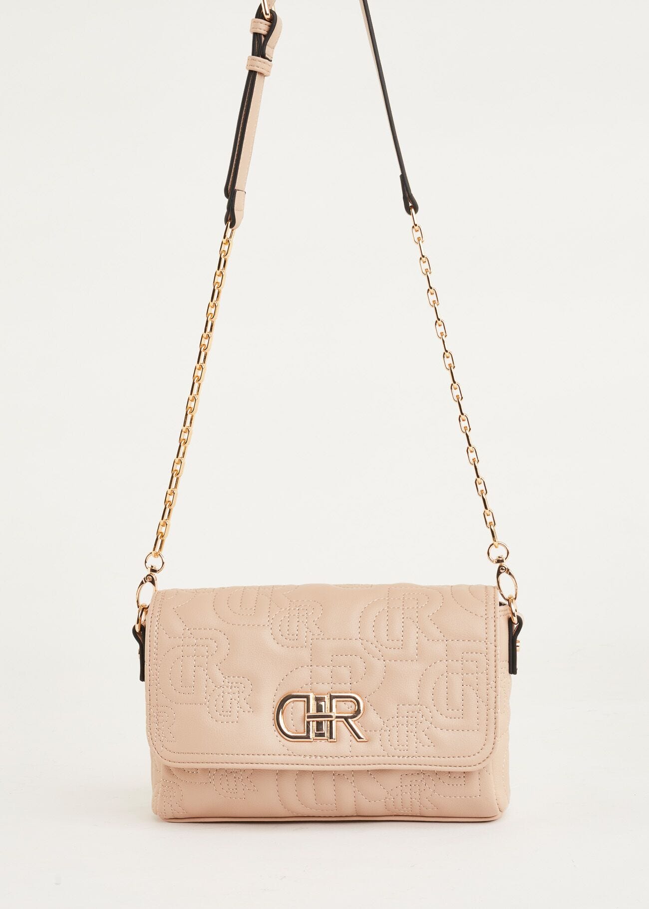 Crossbody bag in quilted faux leather